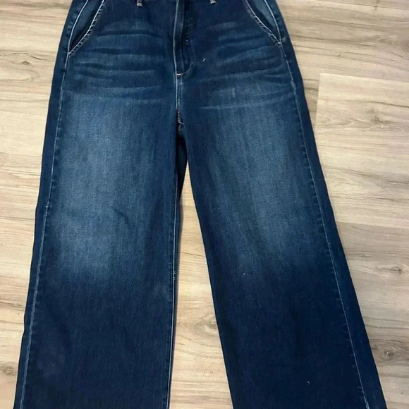 LE JEAN jude wide leg trouser ankle denim size 28 33 inseam - Picture 5 of 8